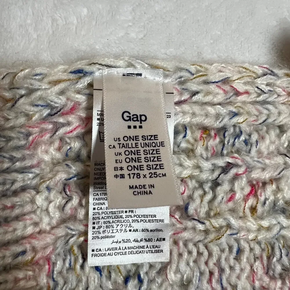 Gap Chunky Cable Knit Scarf Multicolor Cozy Cottagecore Outerwear Casual Comfy